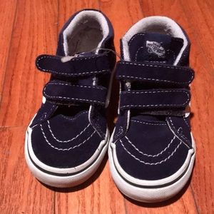 Toddler blue hi top vans